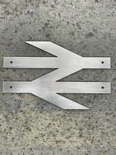 Medium Replica Polished Locomotive BR British Rail Double Arrow Logo Plate Sign