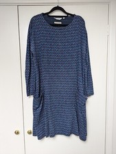SEASALT Dress Tunic The Mill Pool Size UK 10 Blue Pockets Cotton Lagenlook Aline