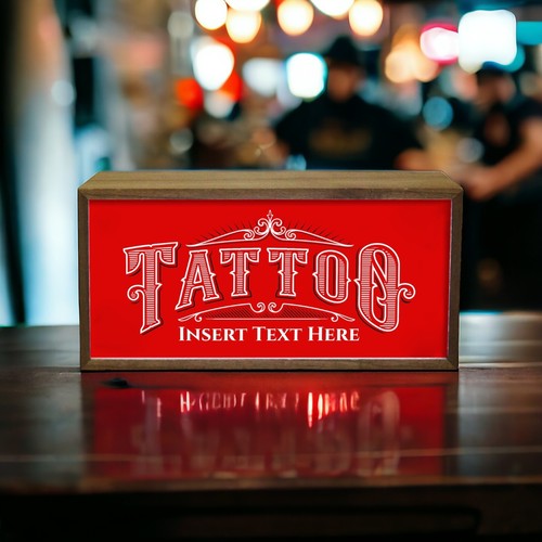 Personalised light box tattoo - personalised,