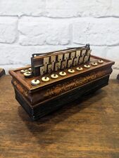 Antique Inlaid Flutina With Mother Of Pearl Keys