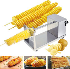 Spiral Potato Slicer Chipper Potatoes Chips Cutter Machine Tornado BBQ Tools UK