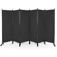 6 Panel Room Divider on Wheels