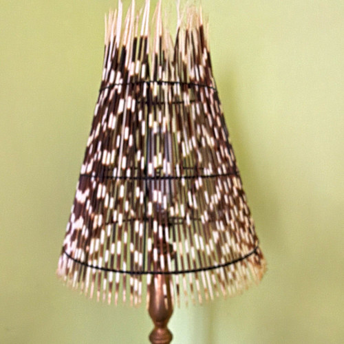 Porcupine quill lamp shamde - porcupine,