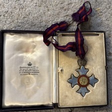 CBE Commander Of The British Empire Full Size Genuine Medal In Garrard & Co Case