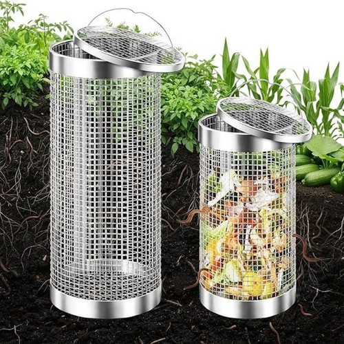 Ground worm composter with - composter,