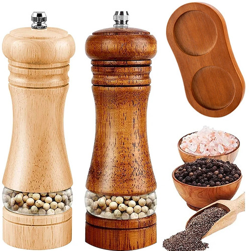 Manual pepper grinder wooden - manual,