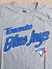 M New Era OFFICIAL MLB TORONTO BLUE JAYS Grey Marl T SHIRT Baseball 37-39" Tags
