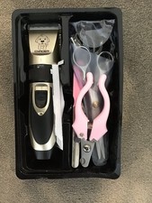 Pet Hair Shaver Comb Attachments Nail Clippers Nail File USB Cable Used Twice