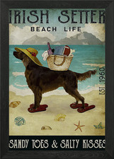 Irish Setter Dog Framed Wall