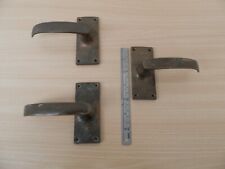 3 x Vintage Original 1930's Brass Door Handle Handles