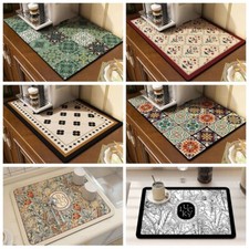 Diatom Mud Dish Drying Mat Washing Up Towel Kitchen Sink Drainer 30x40 cm