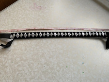 Cob Size Browband Black, white & silver