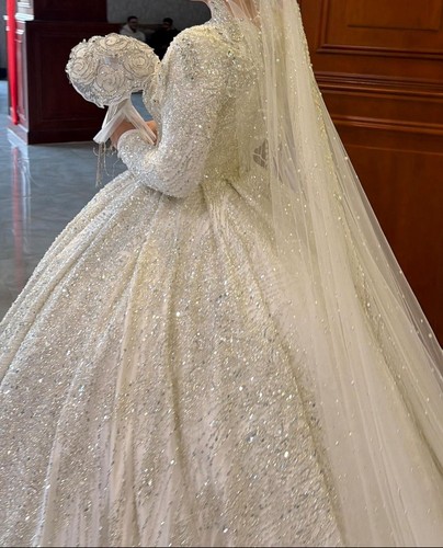 Bridal wedding gown long - bridal,