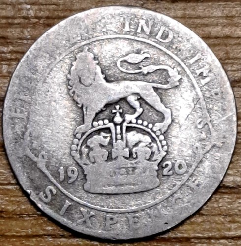 1920 king george sixpence 6d - 1920,