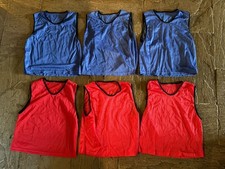 6 Sports Bibs for Kids Youth - Football / Rugby etc - Training vest New