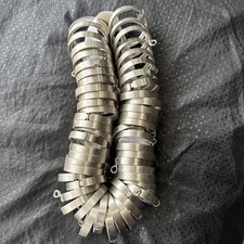 52 X Brushed Stainless Steel Lined Curtains Rings -  QUALITY HEAVY DUTY  SOLID