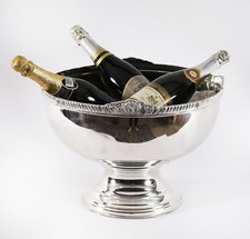 Vintage Large Silver Plated Punch Bowl Champagne Cooler 20th C