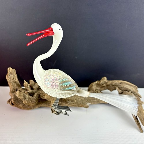 Inge glas stork ornament clip - glas,