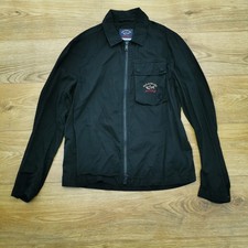 Paul & Shark Yachting Crew Overshirt Mens M Medium Black Shacket Shirt Full Zip