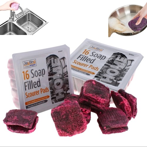 Pack soap filled scourer - filled,