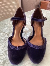Gorgeous purple velvet BODEN  high heeled shoes-size 40