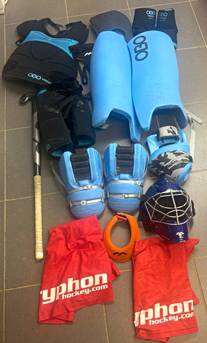 Mercian red hockey goalie kit