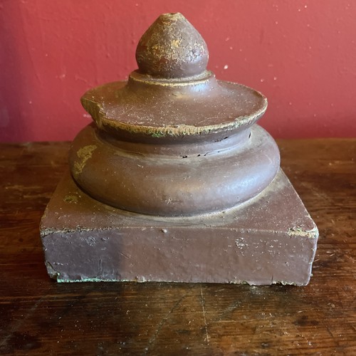 Antique large wooden newel - antique,