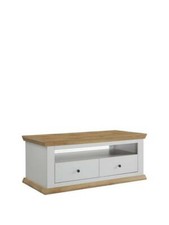 Burford Storage Coffee Table with Grey and Oak Finish Stylish Living Room Piece