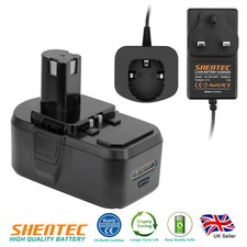 Li-ion 18V 6.0Ah Battery/Charger For Ryobi P108 P107 BPP-1815 BPP-1817 BPP-1820