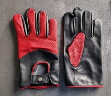 Men's Large Driving Gloves. RED & BLACK. Soft & Supple. Nice Style & Design. 