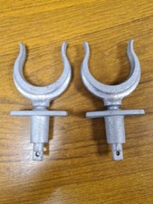 PAIR Galvanised Steel Rowlock Kit TOP Fitting W Strong Metal Fitting 12mm Shaft