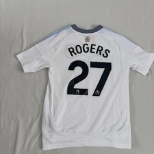Aston Villa adidas Away Shirt 2024/25 Kids with Rogers 27. Size 11-12 years