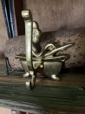 Vintage Brass Wall Hook Lady