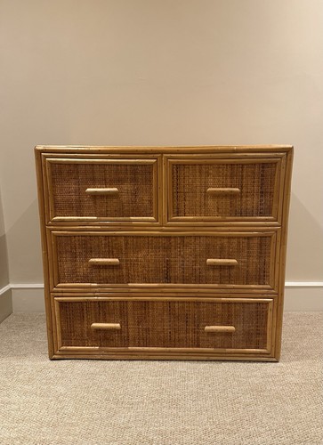 Mid century rattan chest - chest, of