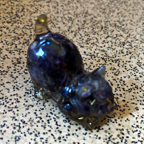 Small glass crystal cat - small, glass/crystal
