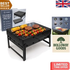 Compact Non-Stick BBQ Grill – Lightweight Charcoal Grill for Travel & Garden Use