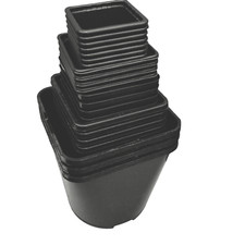 Square Plastic Plant Pots 9cm