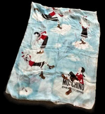 Moschino rectangle scarf 100 % silk Olive Oyl in the clouds