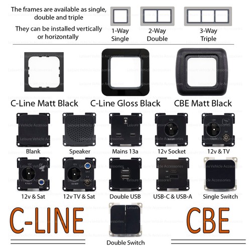 Line cbe black mains - black,