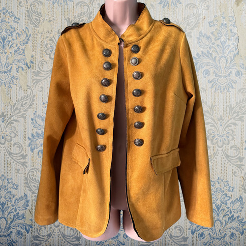 Vintage faux suede military - faux,