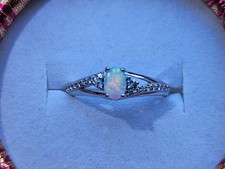 925 sterling silver coober pedy crystal opal ring genuine opal 