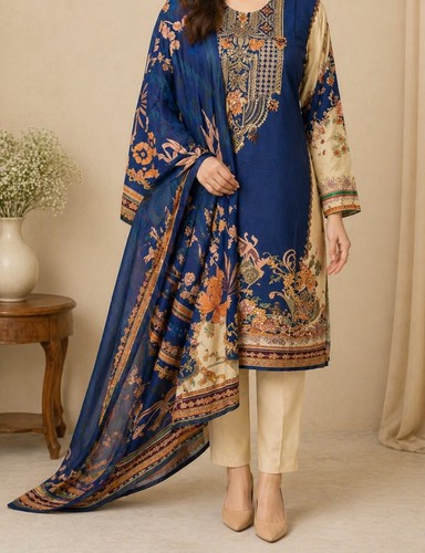 Ladies piece lilan shalwar - lilan,