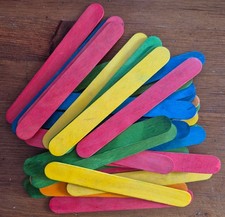 Large MULTICOLOURED Wooden Lollipop Craft  Sticks 150+