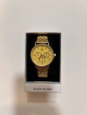 River Island mens watch - gold