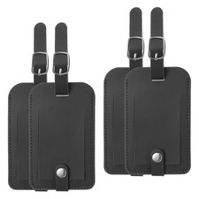 4 Pack Luggage Bag Tags PU