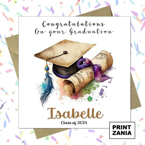 Personalised graduation card - personalised,