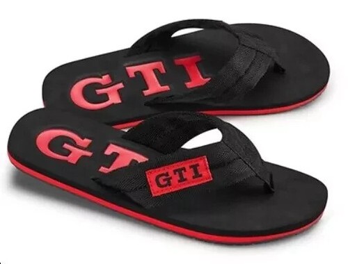 Gti beach sandals black - black, red