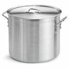 8 LTR ALUMINIUM STOCK POT WITH HANDLES AND LID 24CM DIAMETER