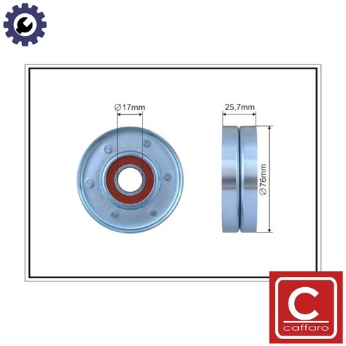 Deflectionguide pulley vribbed - deflectionguide,
