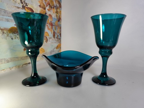 Vintage mcm teal blue freeform - vintage,